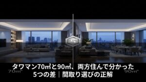 タワマン70㎡と90㎡、両方住んで分かった5つの差｜間取り選びの正解