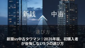 新築vs中古タワマン｜2026年版、初購入者が後悔しない5つの選び方