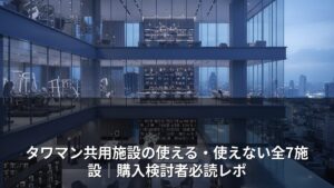 タワマン共用施設の使える・使えない全7施設｜購入検討者必読レポ