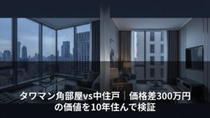 タワマン角部屋vs中住戸｜価格差300万円の価値を10年住んで検証