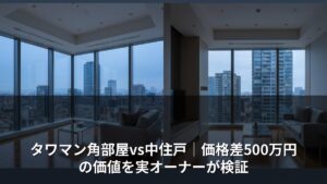タワマン角部屋vs中住戸｜価格差500万円の価値を実オーナーが検証