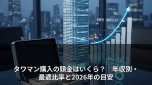 タワマン購入の頭金はいくら？｜年収別・最適比率と2026年の目安