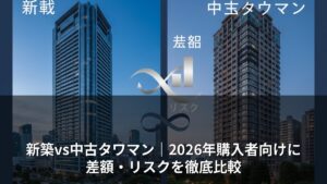 新築vs中古タワマン｜2026年購入者向けに差額・リスクを徹底比較